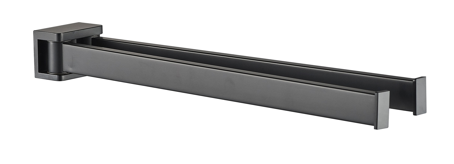 Plieger Altea 2 armige handdoekhouder 36 cm mat zwart