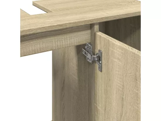Armoire salle de bain chêne sonoma 80x33x60cm bois d'ingénierie