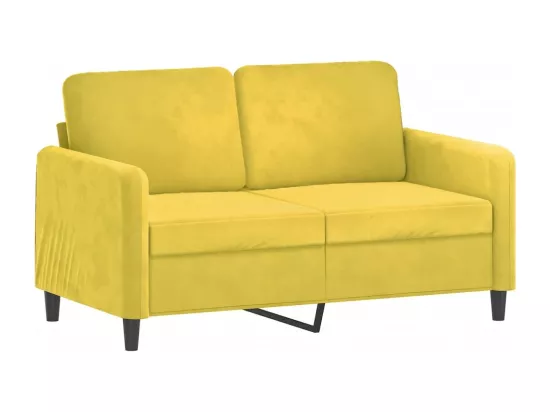 Ensemble de canapés 3 pièces jaune velours