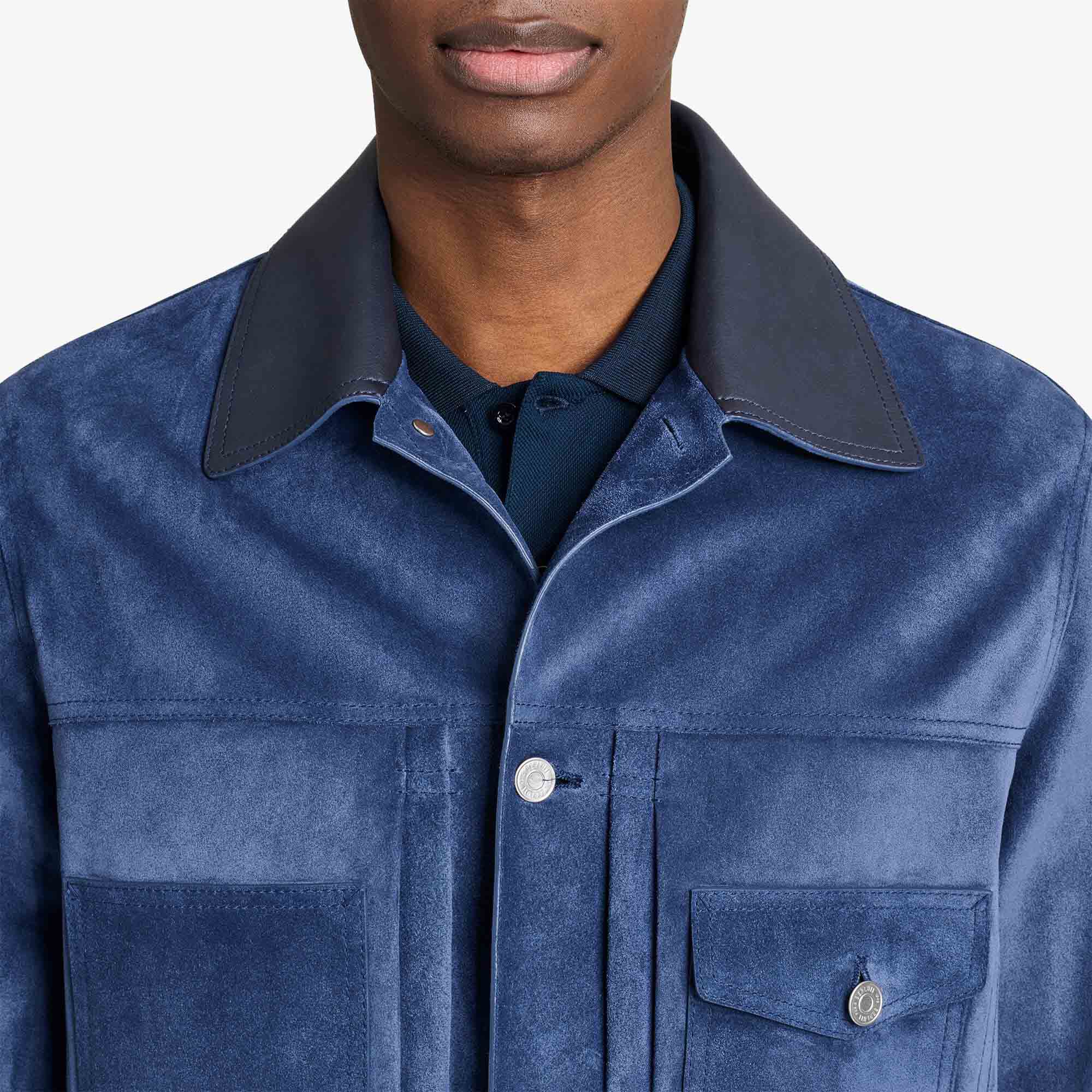 Veste Denim En Suède