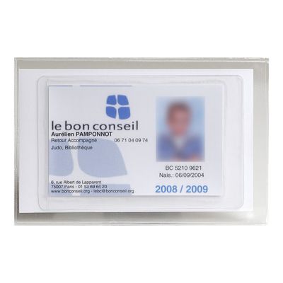 Exacompta - Pochette de protection - 73 x 107 mm - carte d'étudiant