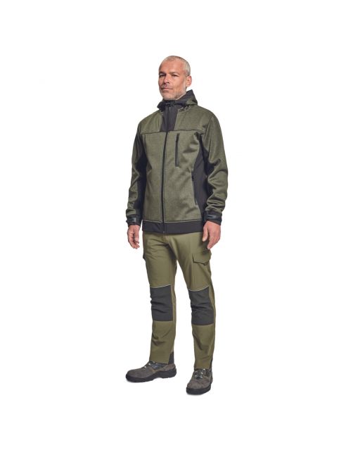 Cerva Werkjas Huyer Softshell Olijfgroen - Werkkleding
