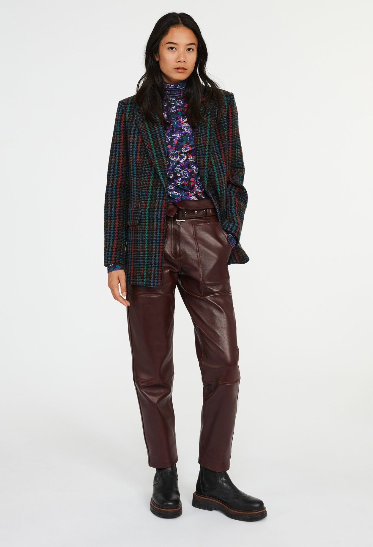 Veste &agrave; motif tartan