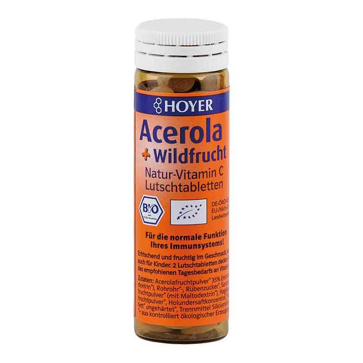 Acerola und Wildfrucht Vitamin C Lutschtabletten, 60 St