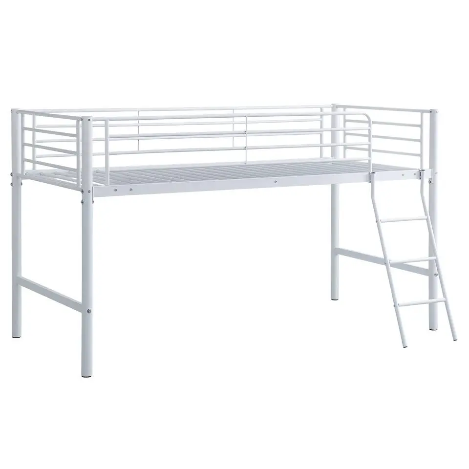 Halfhoogslaper Julie 90x200cm - metaal - mat wit