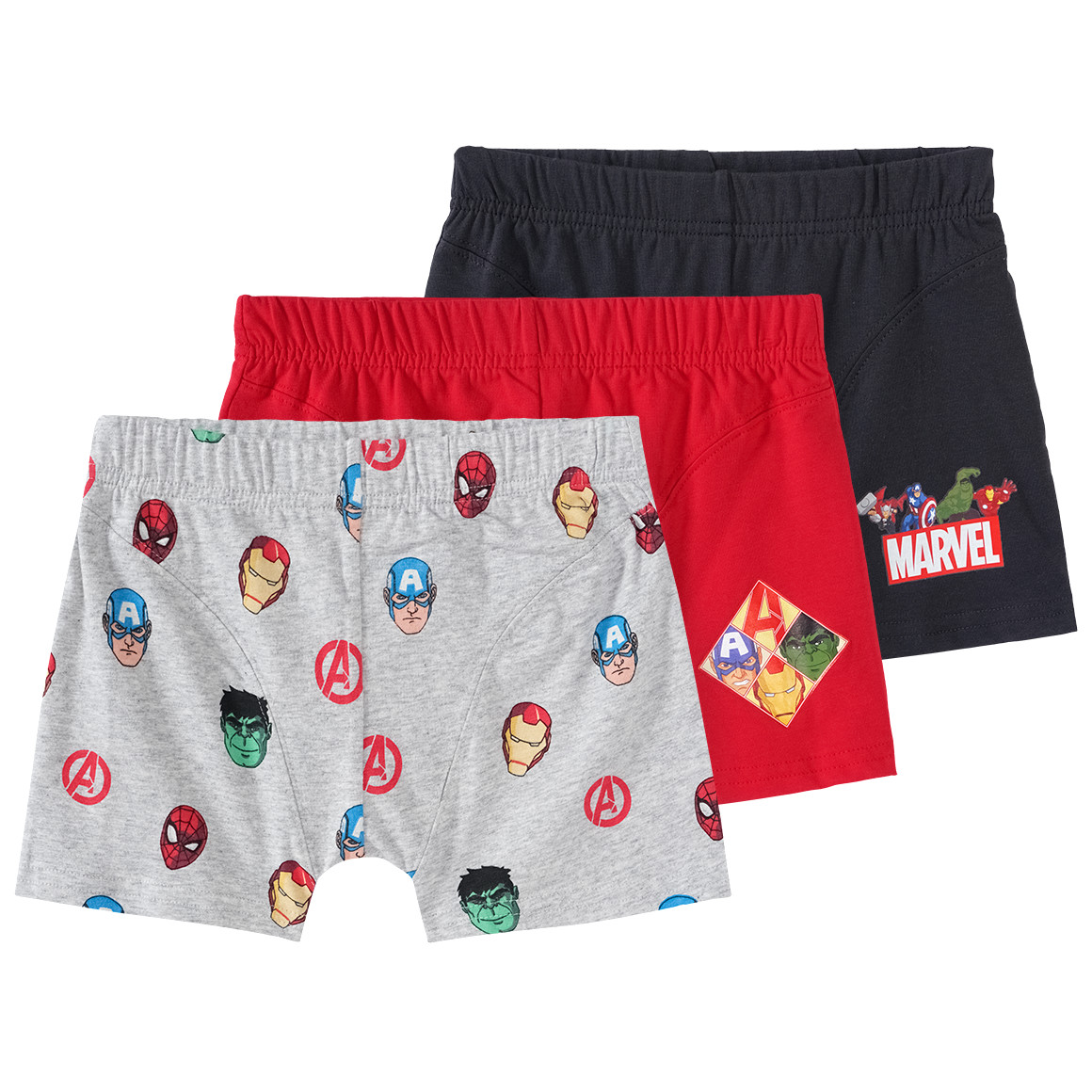 Topolino 3 MARVEL Avengers Boxer mit Prints dunkelgrau / hellgrau / rot