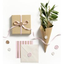 Sceau autocollant ROMANTIC, tailles/couleurs assorties