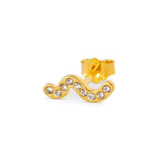 LULU Copenhagen Snaky Ørering, Guld/Hvid