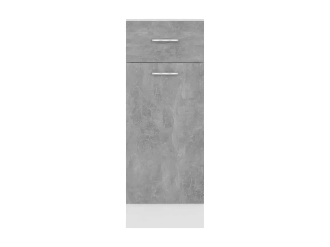 Armoire de plancher à tiroir Gris béton 30x46x81,5 cm Aggloméré