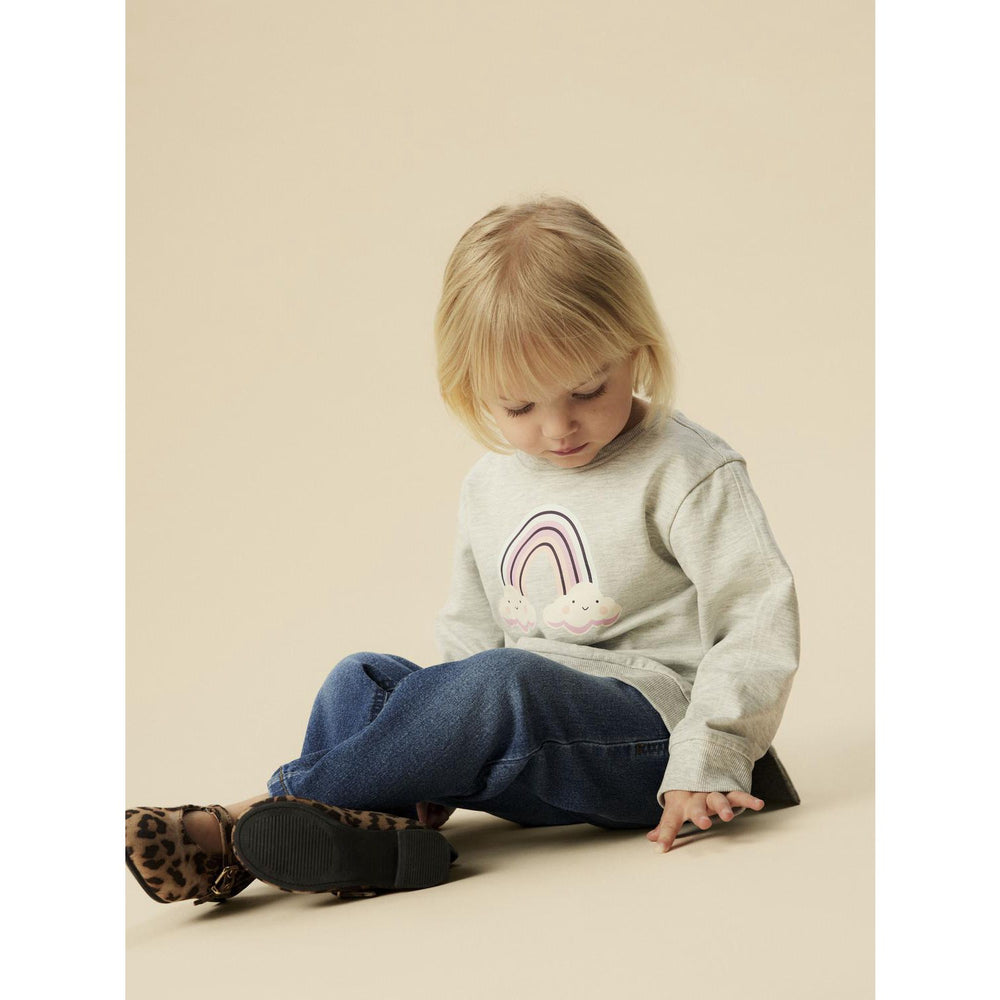 Køb Name It Light Grey Melange Nmfbissine Ls Nreg Swe Unb Box Pb
