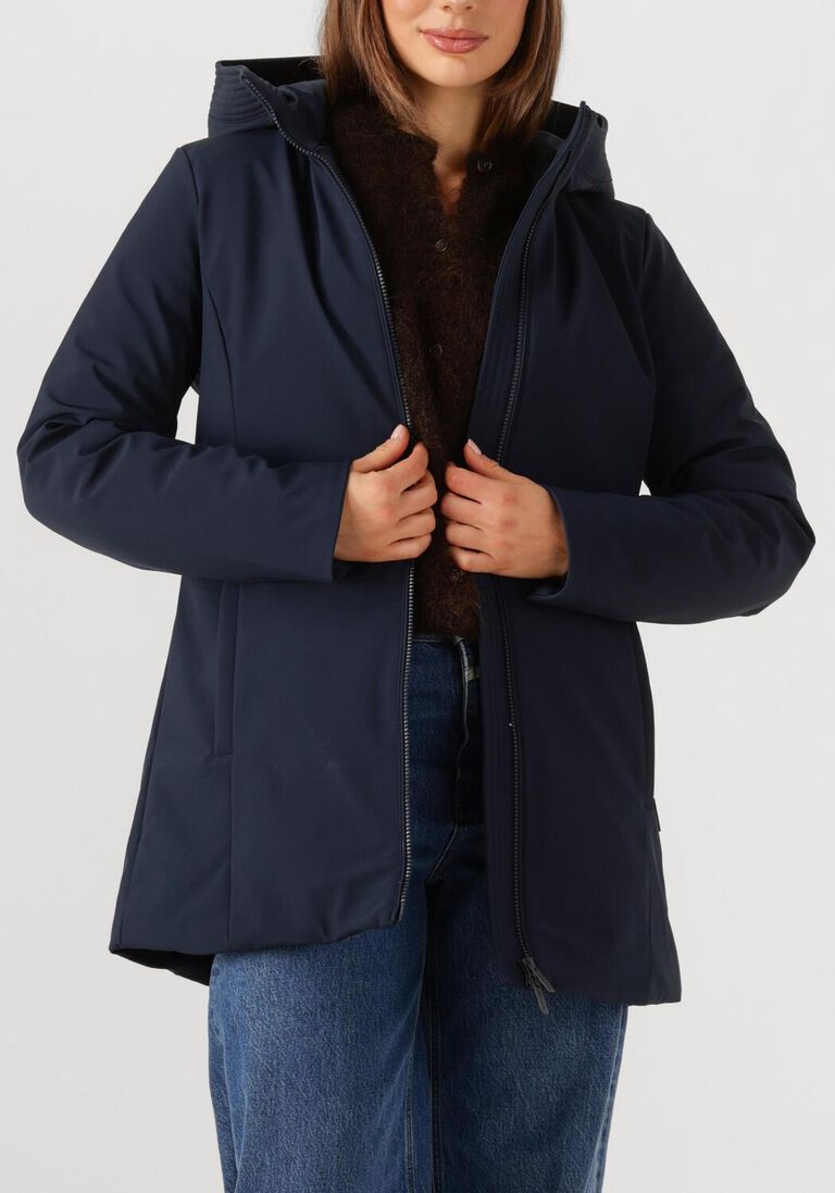 donkerblauwe woolrich jack firth down parka