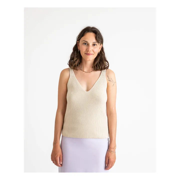 Matona Débardeur Maille Coton Bio | Beige