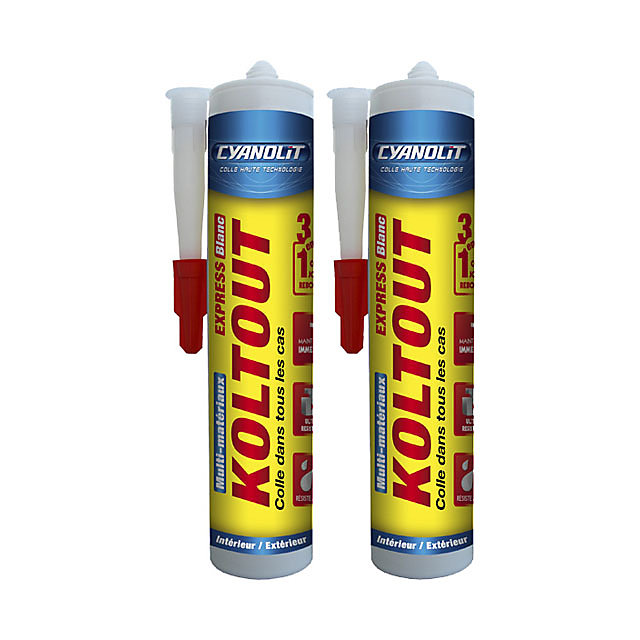 Lot de 2 colles Cyanolit Koltout blanc 290 ml