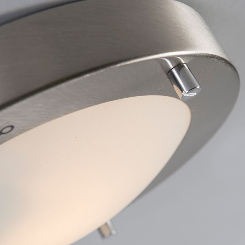 Moderne plafonnière staal 18 cm IP44 - Yuma