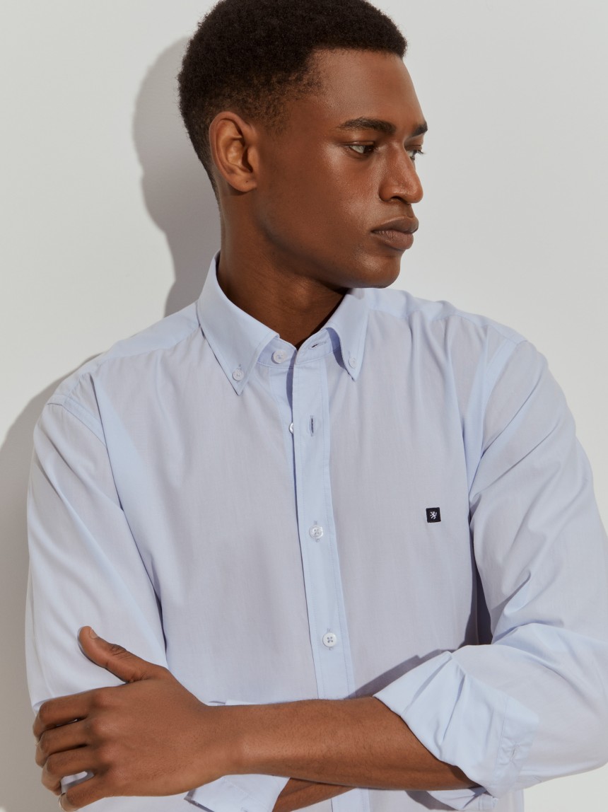Camisa slim fit de algodão