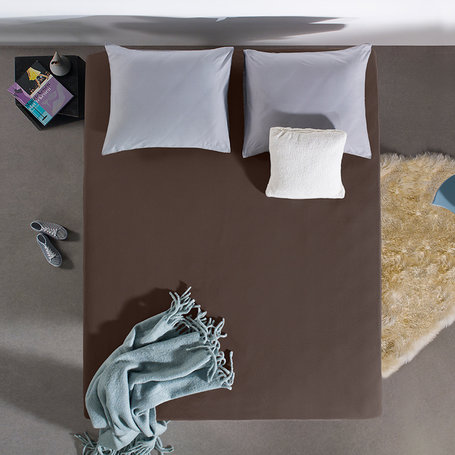 HC Dubbel Jersey Hoeslaken - Deep Taupe