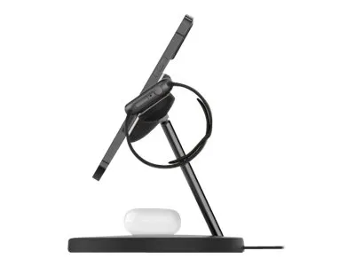 Belkin BoostCharge Pro - Trådløs opladningsstander - med MagSafe   AC-strømadapter - 15 Watt - Fast Charge - sort