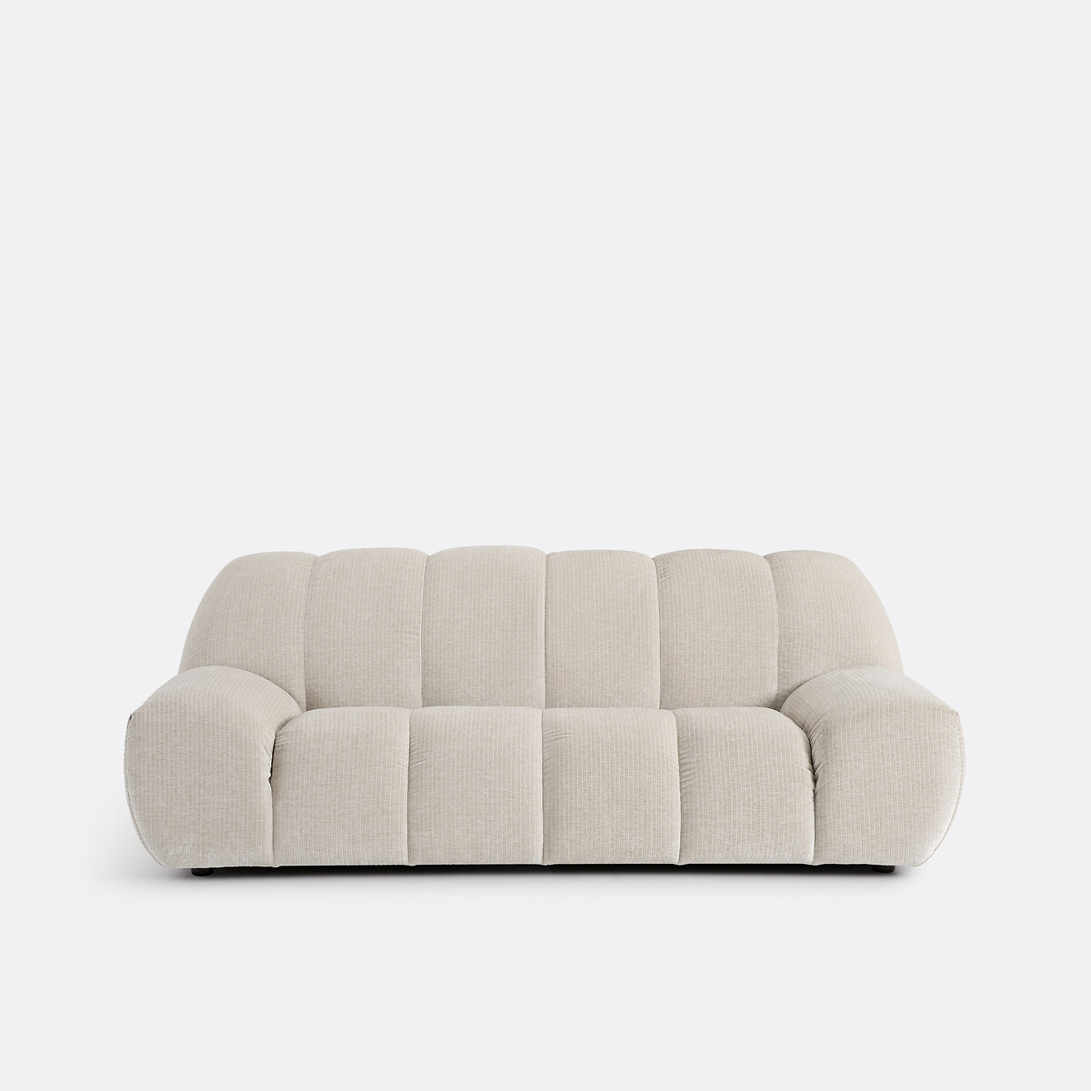 LA REDOUTE INTERIEURS<br>Sofá vintage de 3 lugares em veludo cotelê, Nuria