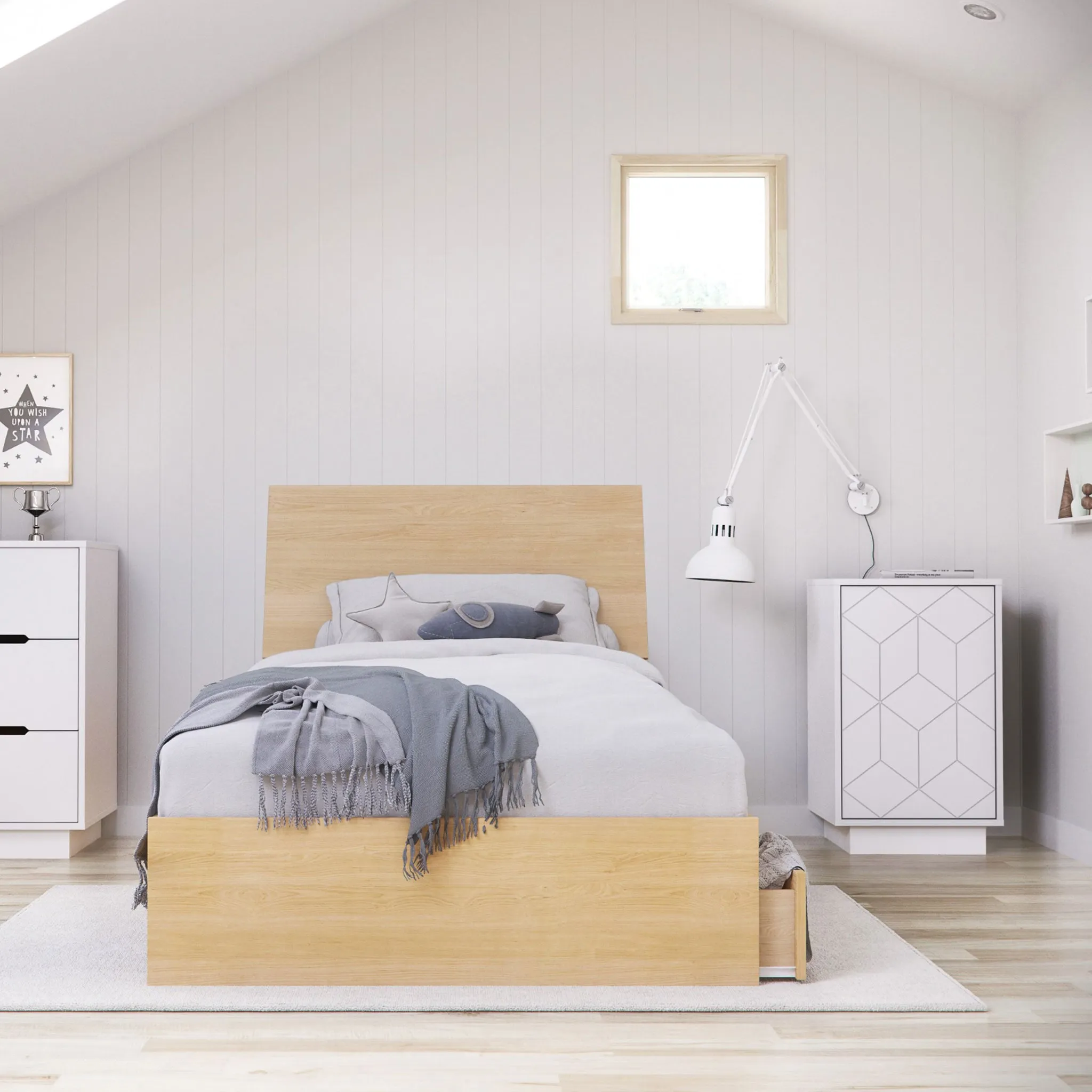 Nexera Table de Nuit - Blanc