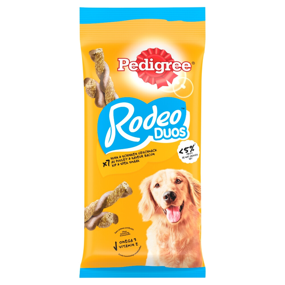 10x Pedigree Rodeo Kauwsticks Duo Hondensnacks Kip & Bacon123 gr