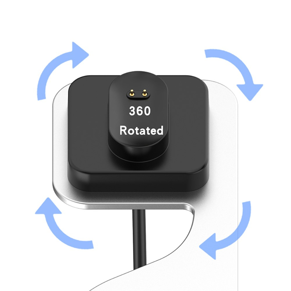 2in1 Fitbit Inspire / Inspire HR / Ace 2 Dockingstation Halterung mit USB Ladegerät - Silber