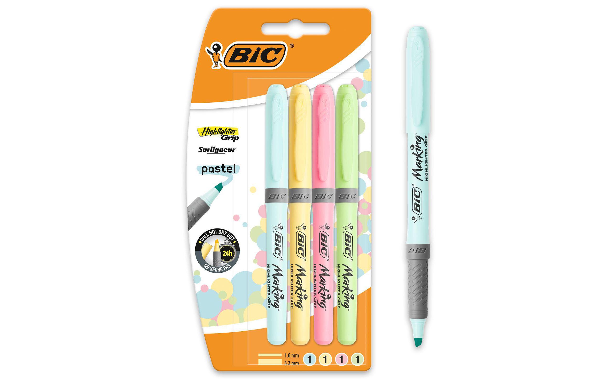 Textmarker Highlighter Grip pastel 4 StückLeuchtstift-Set