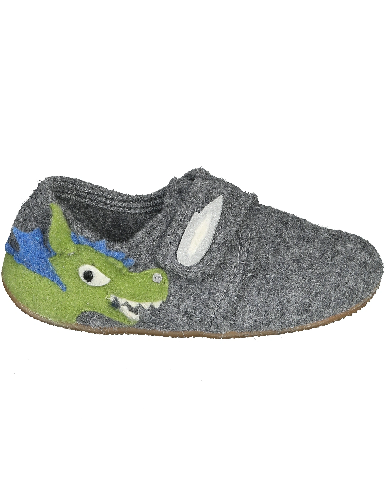 Klett-Hausschuhe DRACHE & FLAMME in grau