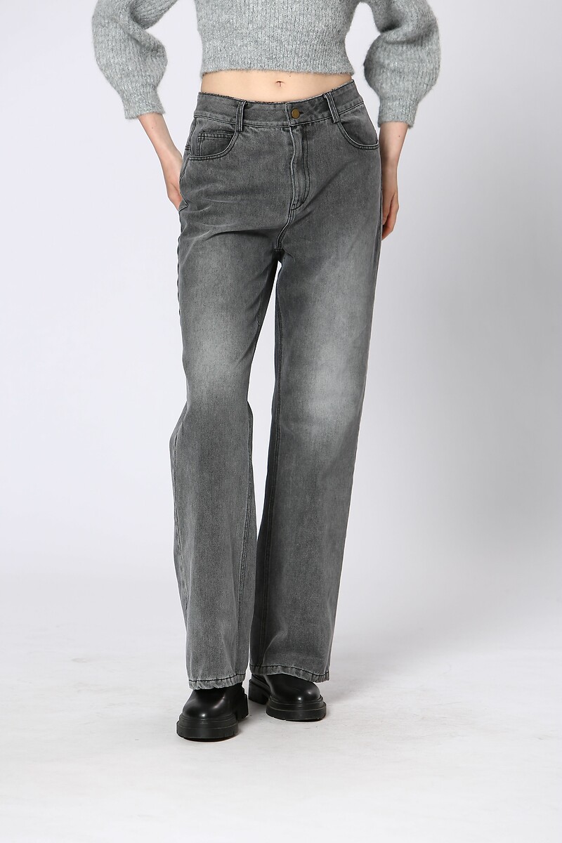 ATÉ BREVE<br>Calças jeans largas de cintura alta