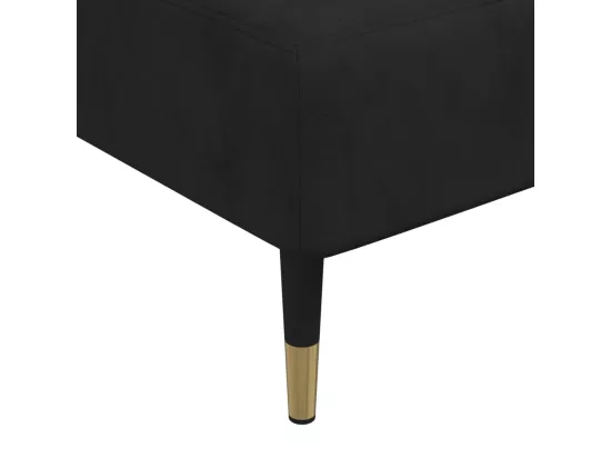 Chaise longue noir velours