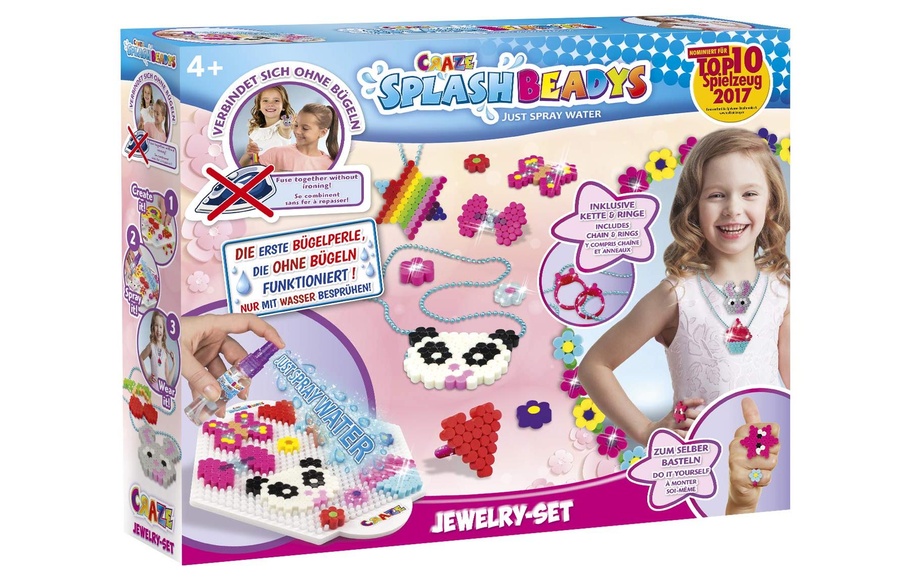 Splash Beadys Playset Jewelry MehrfarbigPerlenschmuck ganz ohne Bügeln