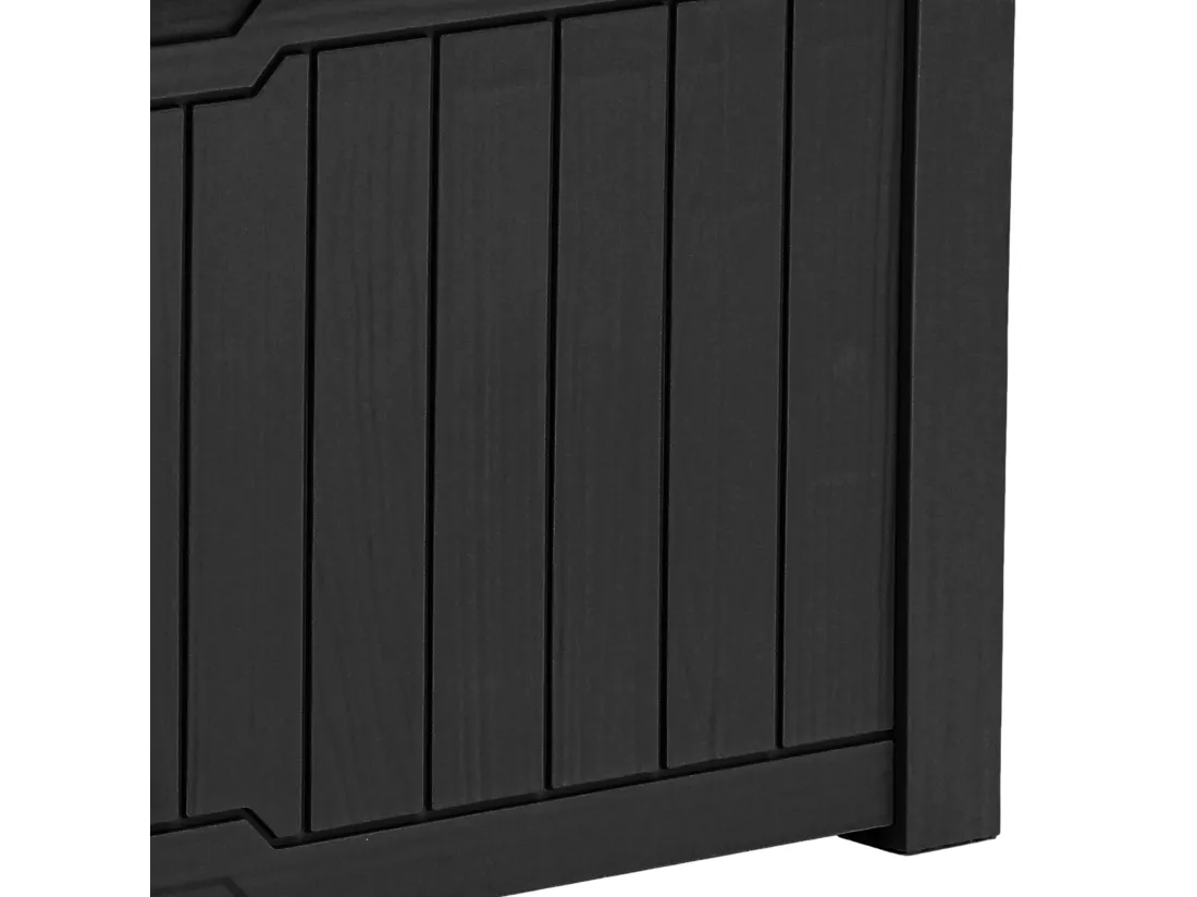 YITAHOME Boîte de Rangement d'Extérieur - Verrouillable - Coffre de Jardin - 142 x 67 x 69 cm - Table Polyvalente - Noir