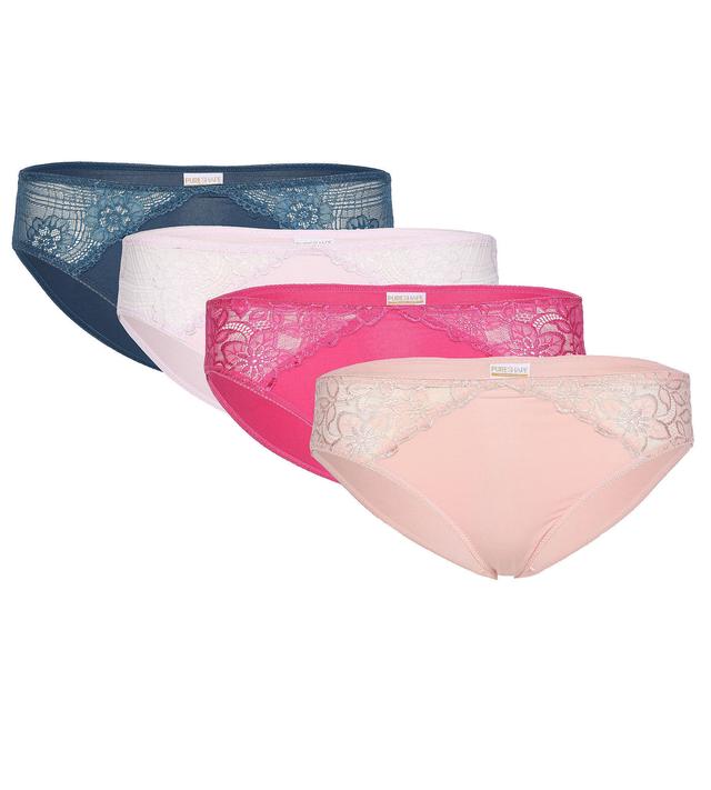 Slip mit Spitze, 4er-Pack