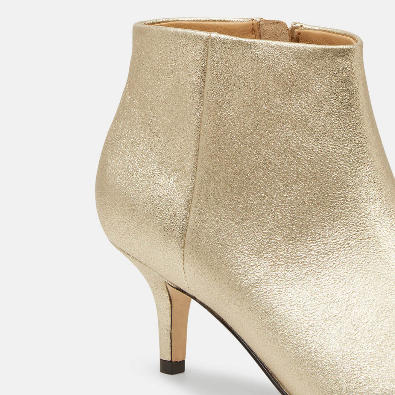 Tommy Hilfiger Bottines en Cuir à talon Elevated dorées - Talon 7 cm