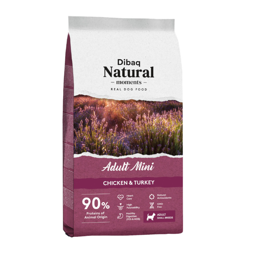 Ração para cães Dibaq Adult Mini Natural Moments com frango e peru