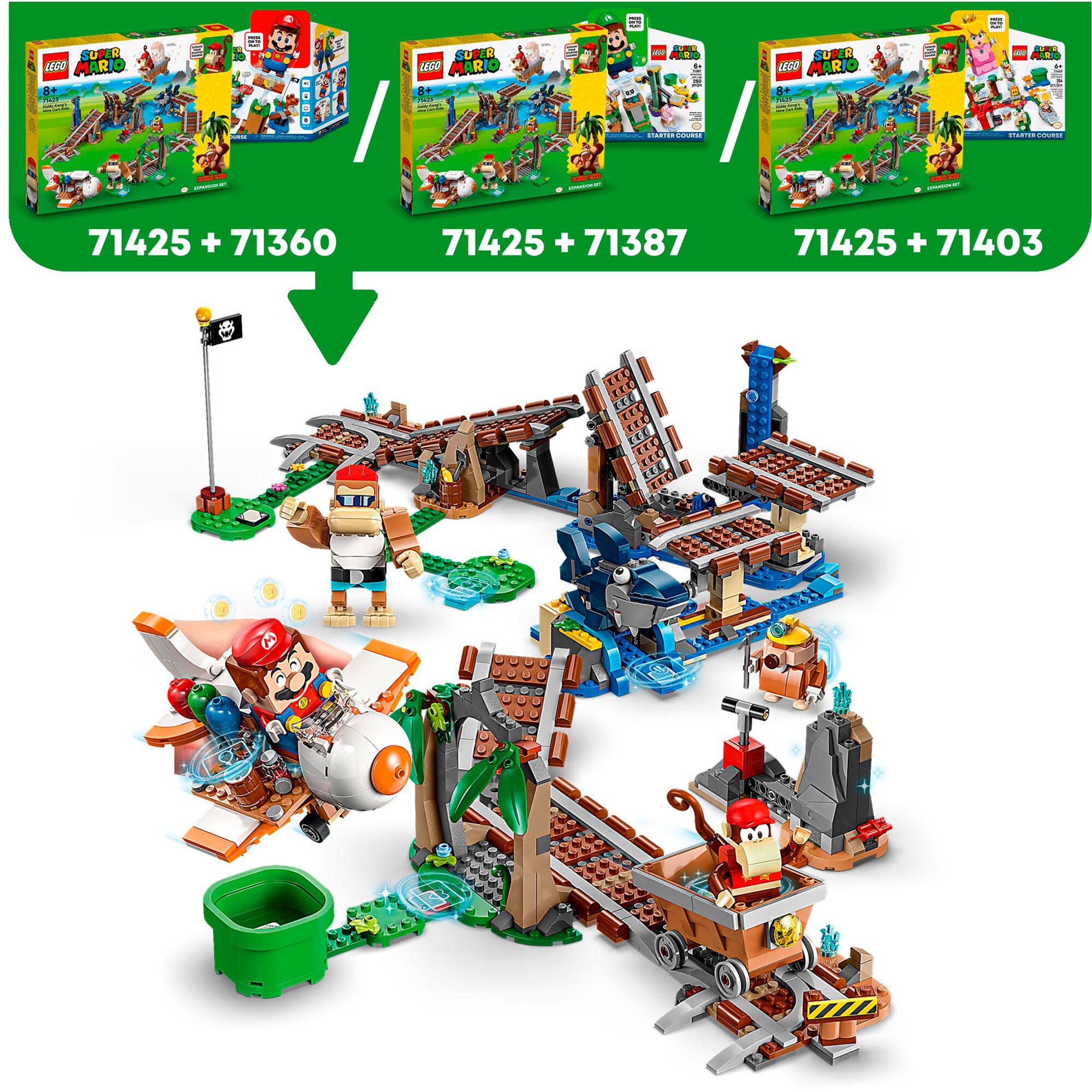 LEGO Konstruktionsspielzeug Super Mario Diddy Kongs Lorenritt - Erweiterungsset