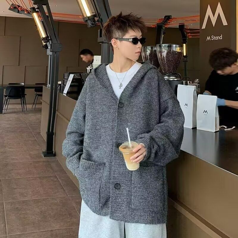 Bay Go Mall - Effen oversized vest met capuchon en zakdetail