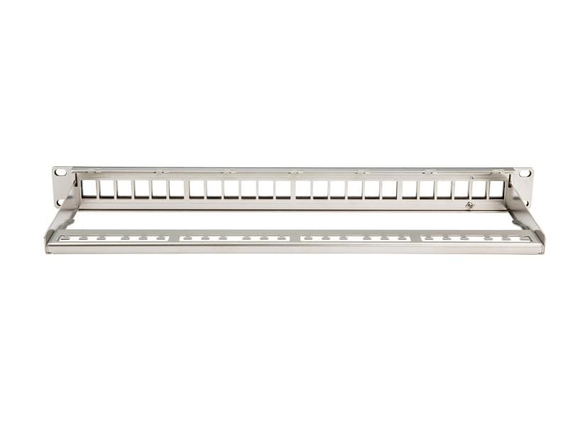 Dätwyler IT Infra Patchpanel KS 24x für 24x RJ45 Keystone 1 Patchpanel KS 24x, 19''/1HE, für 24x RJ45 Keystone Module, FTP (Lieferung ohne Module)