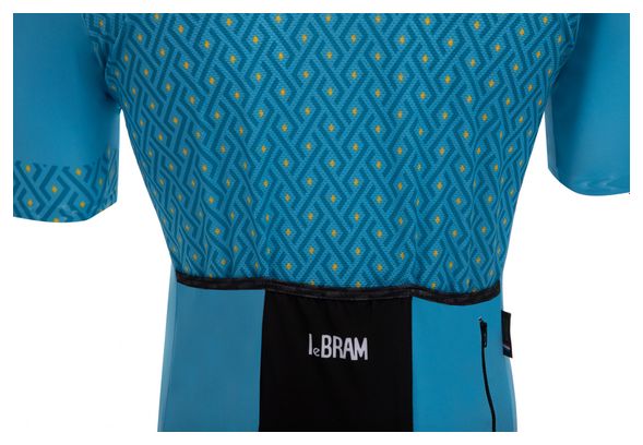 Maillot Manches Courtes LeBram Luz Ardiden Bleu Saphire Coupe Ajustée