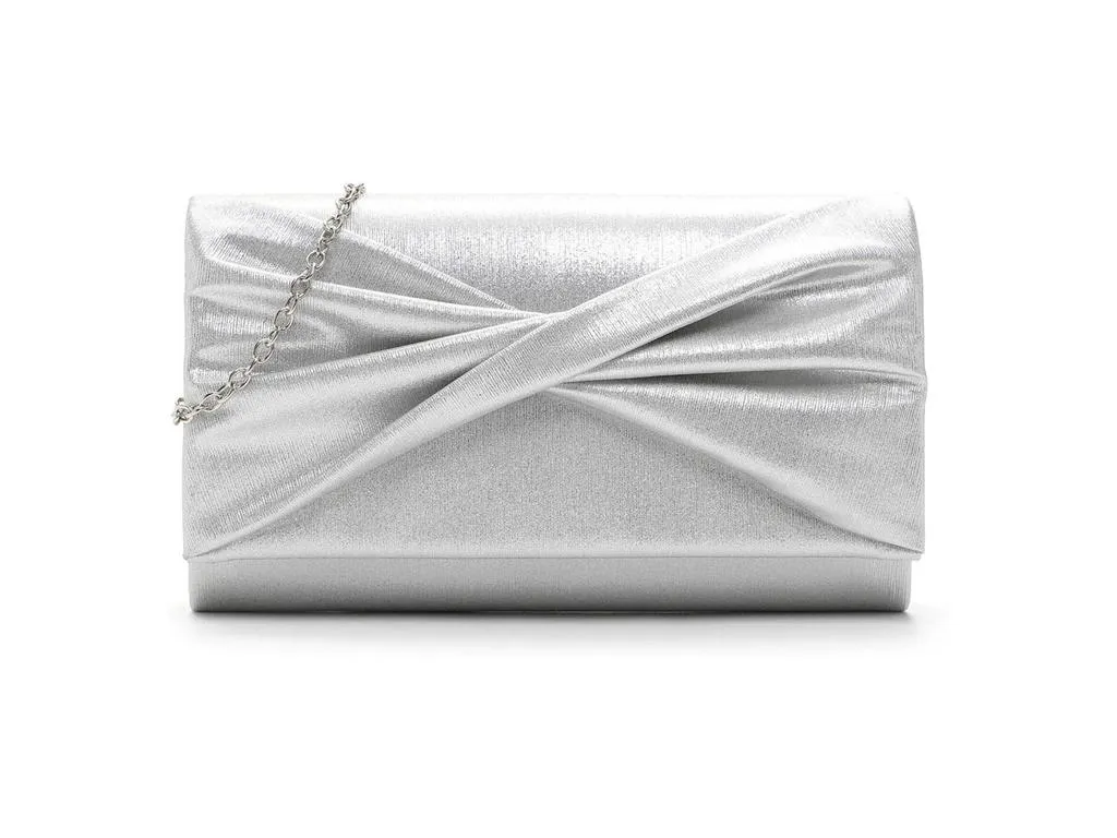 TAMARIS Clutch / Abendtasche Silber Lederimitat