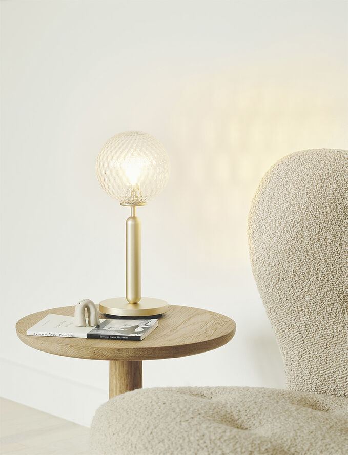 Nuura Miira Table, brass / optic clear Brass / optic clear