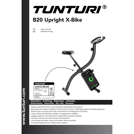 Tunturi Cardio Fit B20 motionscykel