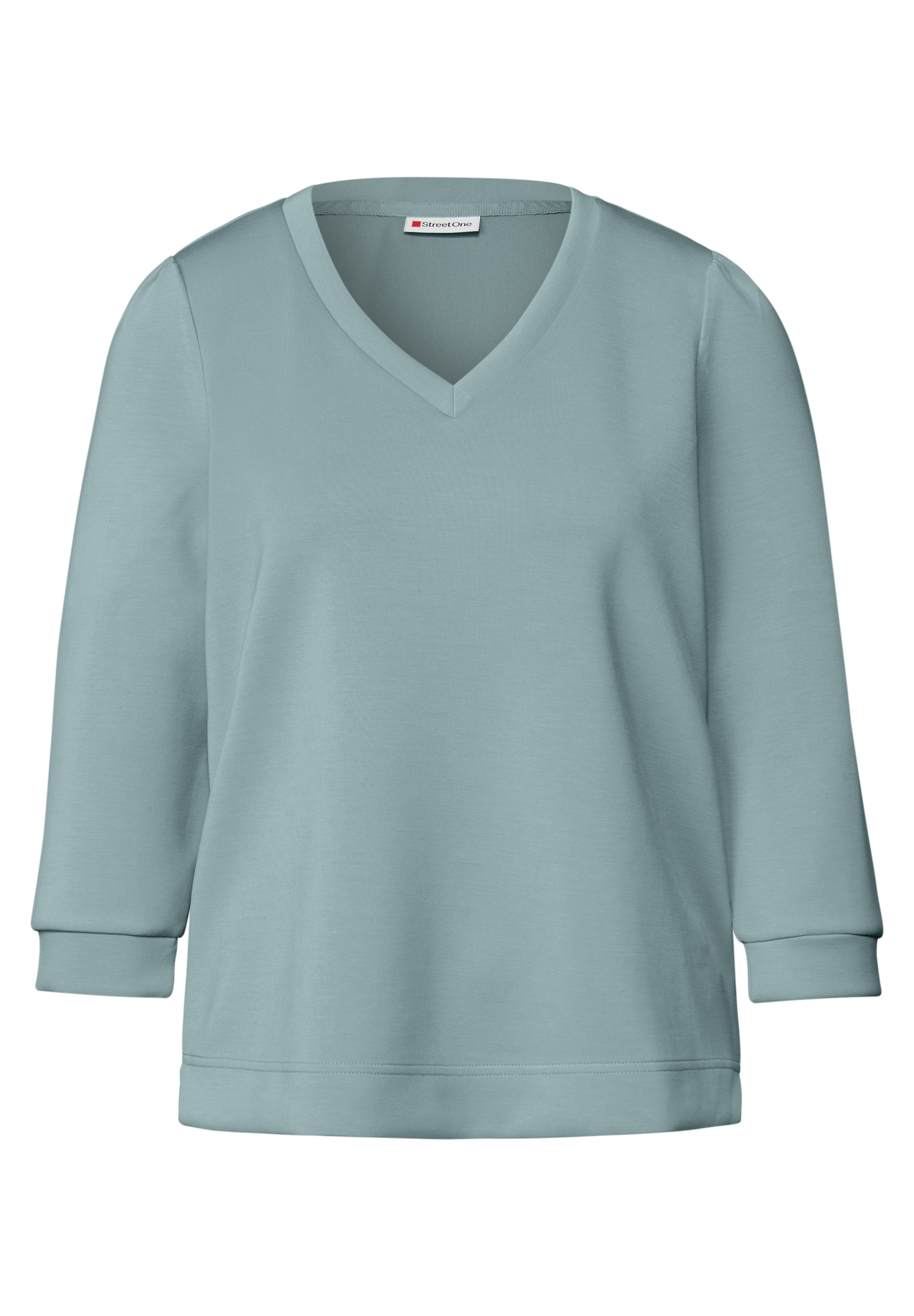 STREET ONE V-Shirt , mit Raffung an der Schulter