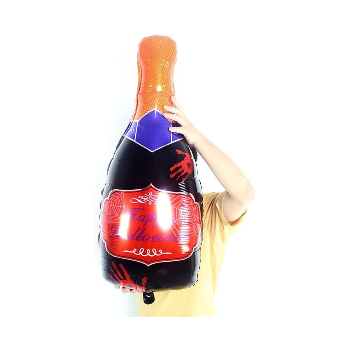Ballong Halloween Champagneflaske 98 cm 2-pakning