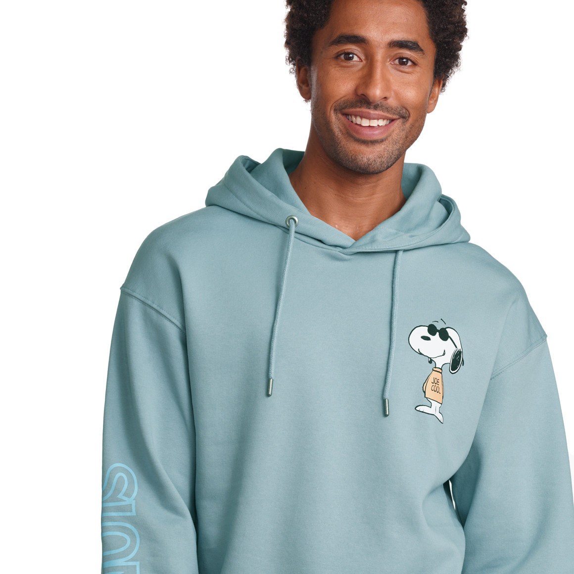 Jonas Nielsen Peanuts Hoodie mit Print hellblau