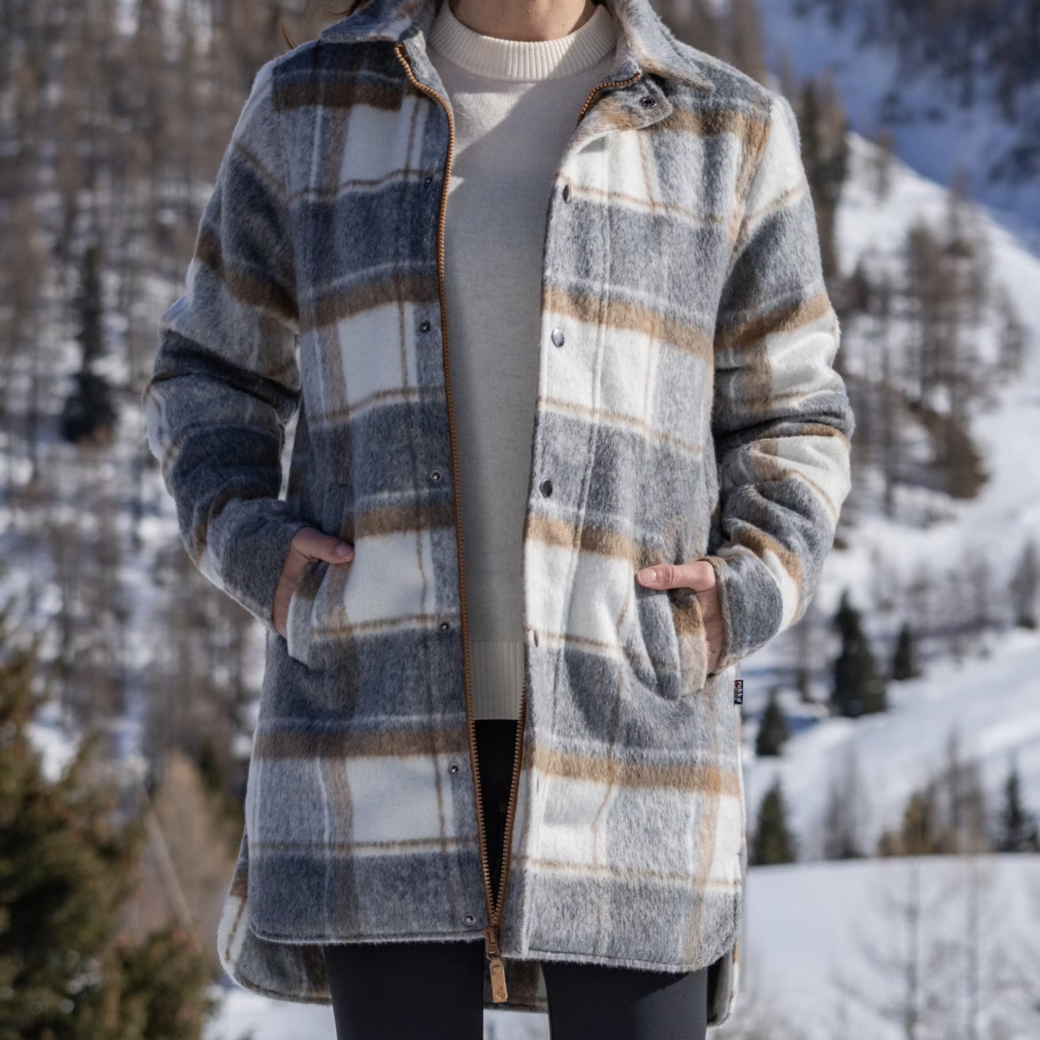 Frauen Jacke Marla Karo grey