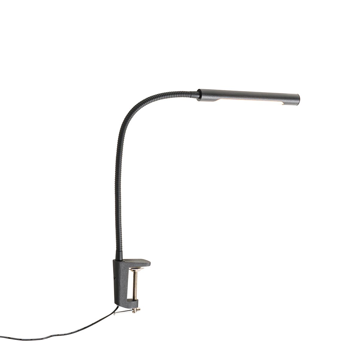 Klem bureaulamp zwart incl. LED met touch dimmer - Lionard