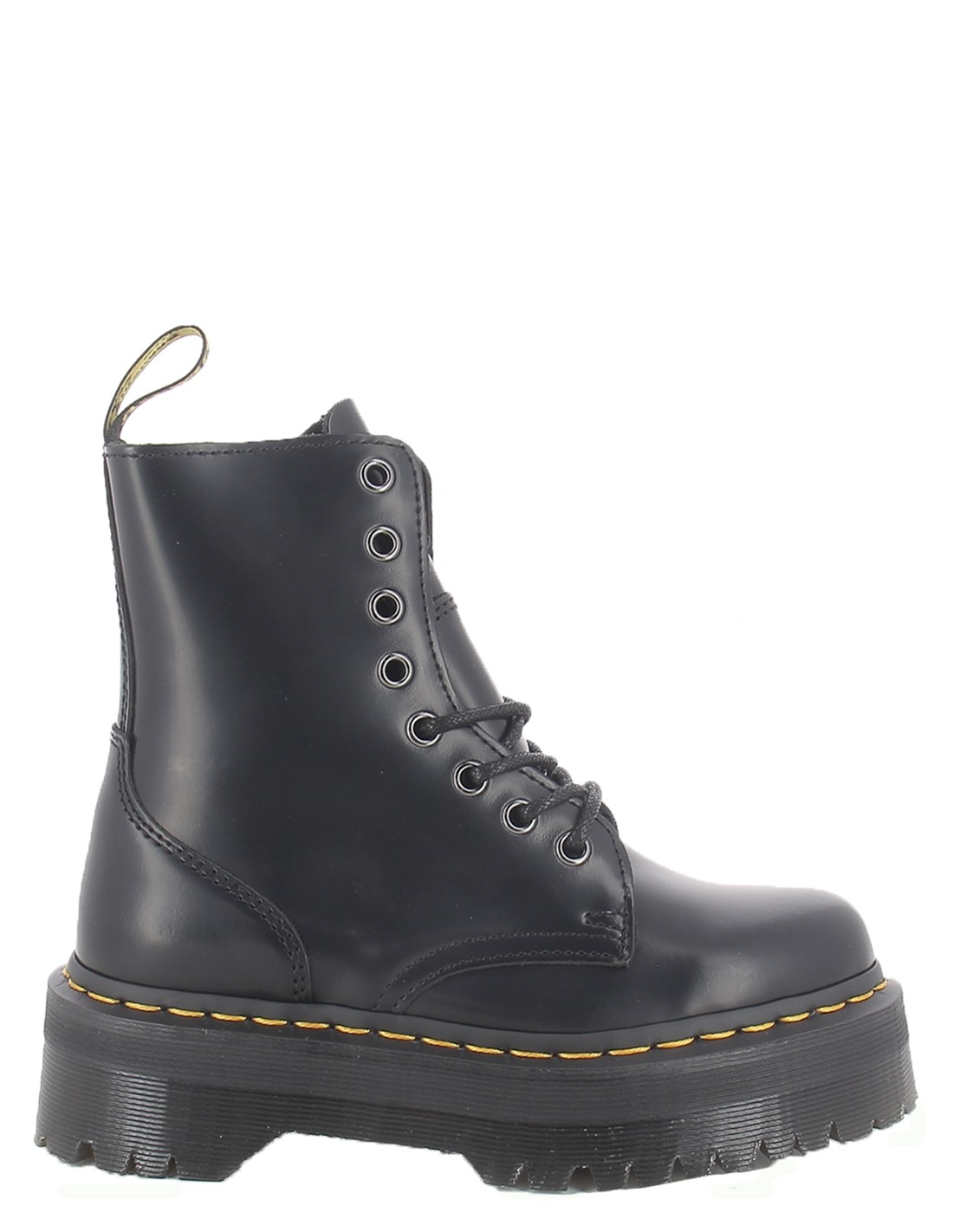 dr martens boots compensées femme jadon cuir polished smooth noir