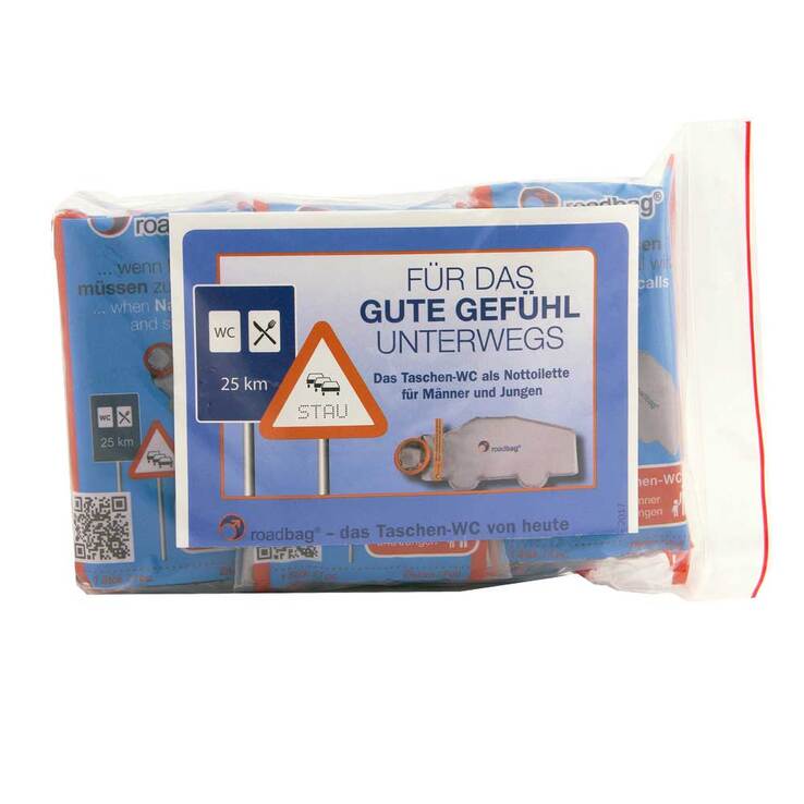 Roadbag Taschen WC / Nottoilette für Männer, 5 St