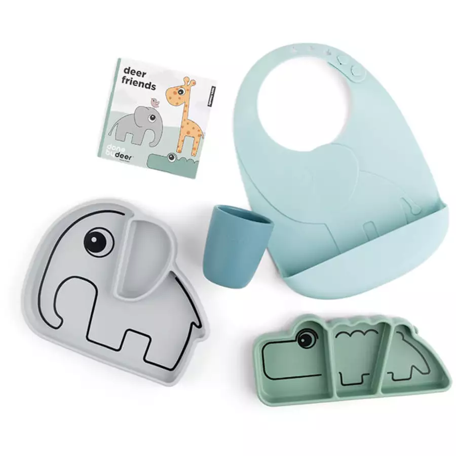 Done by Deer™ Geschenkbox Stick & Stay Farbmix Blau