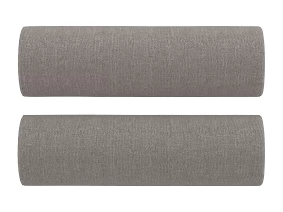 Canapé 2 places avec oreillers décoratifs taupe 140 cm tissu